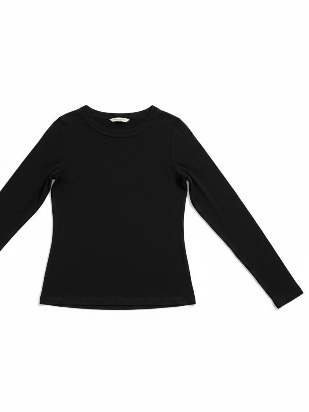 Banana Republic Black Ribbed Long Sleeve Top Medium
